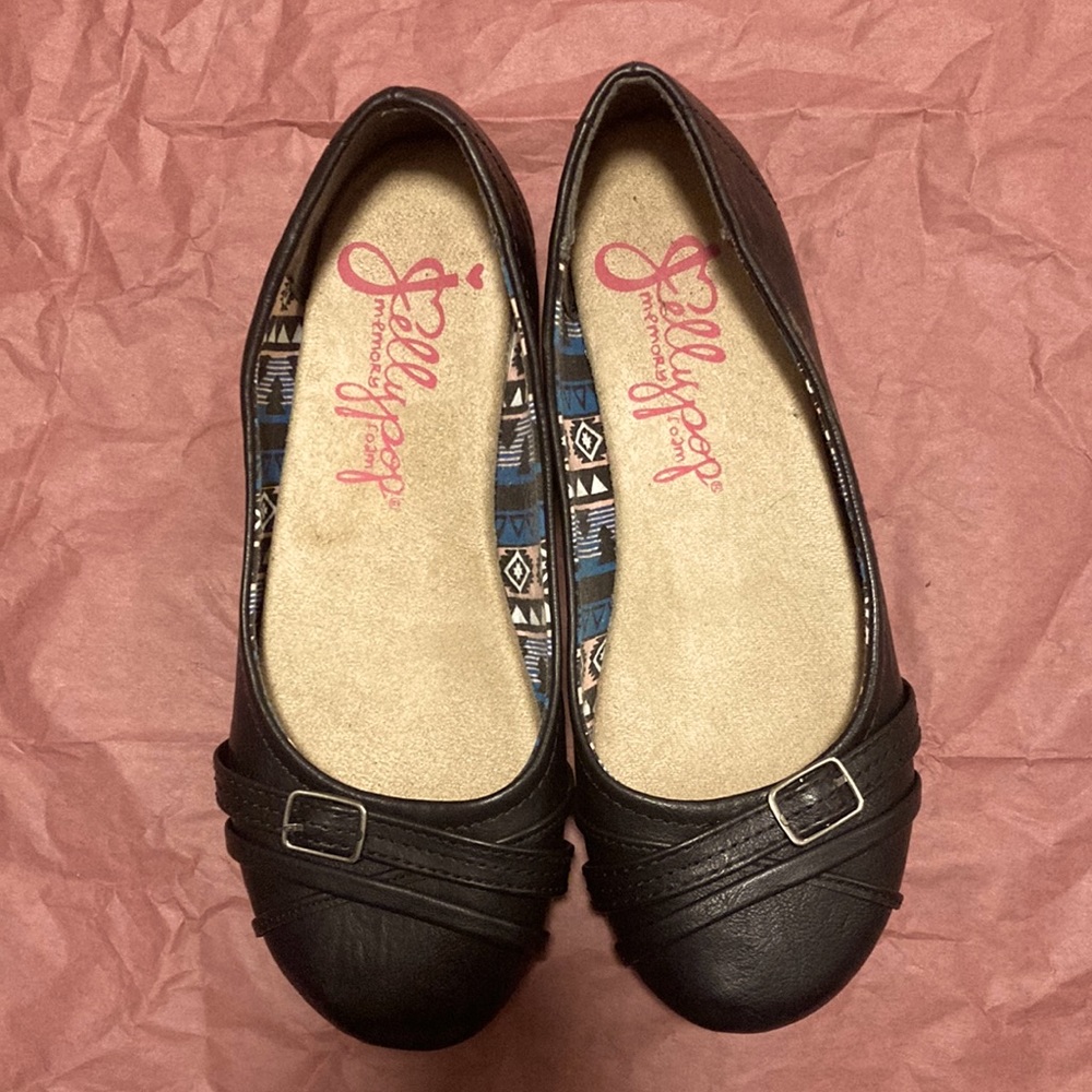 Jelly Pops Flats Black Size 7.5 Adorable Buckle